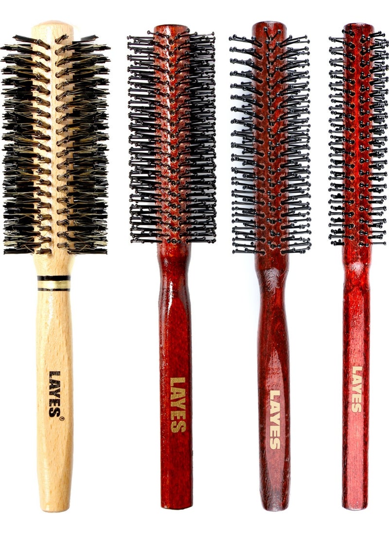 Layes 4-Piece Men's Combing Blow Dryer Brush Series + 4-Piece Styling Comb  - Image 2
