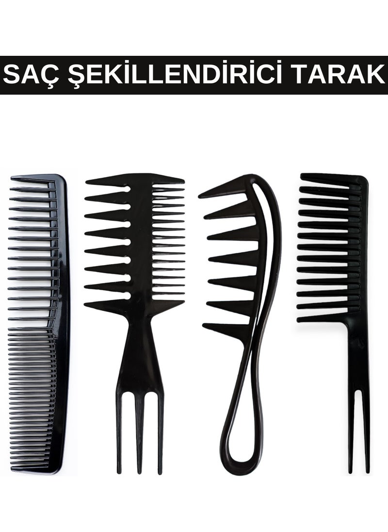 Layes 4-Piece Men's Combing Blow Dryer Brush Series + 4-Piece Styling Comb  - Image 5