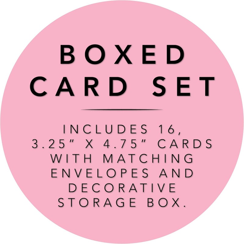 Graphique Peanuts Typewriter Boxed Notecards, 16 Snoopy at Typewriter Cards Embellished with Glitter, with Matching Envelopes and Storage Box, 3.25" x 4.75" - Image 5