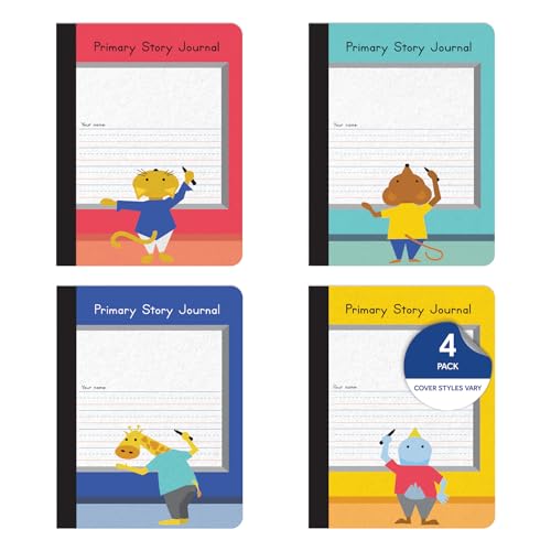 Oxford Primary Composition Notebooks, Kids Handwriting & Drawing Story Journal, Pre-K, Grades K-2, 100 Sheets/200 Pages, 9 3/4 x 7 1/2, (63784) (Pack of 4) - Image 1