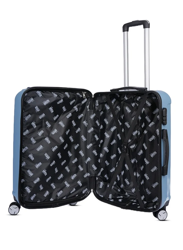 MNUK Viator Set of 3 Luggage | Hard-side Smooth and comfortable Luggage Trolley with TSA Lock | PP Material | Double 360° 8 Wheeler| Cabin, Medium, Large| Blue