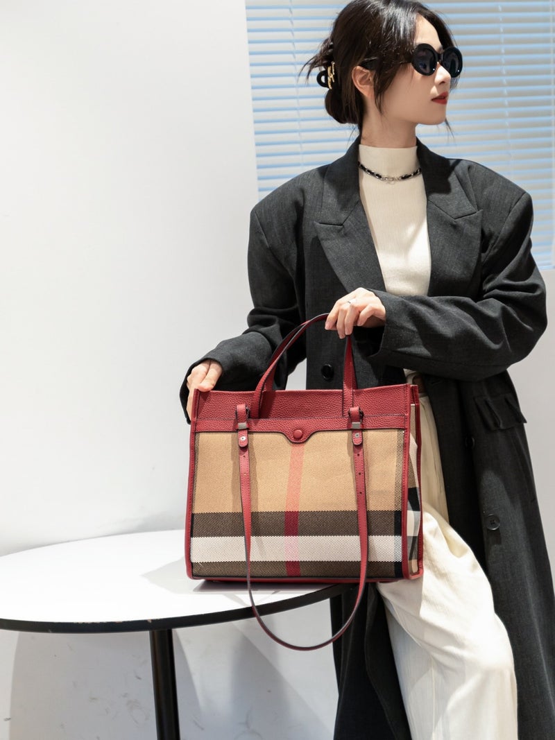 Pformed Top Layer Cowhide Tote Bag Large Capacity Women'S Bag Commuter All-Match Office Handbag Shoulder Bag - Image 3