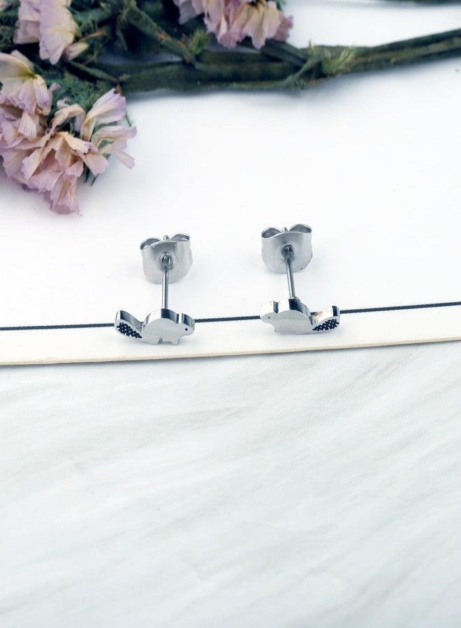 OKEYCH Beaver Lover Gift Beaver Stud Earrings Beaver Merch Who Love Beavers Jewelry (Beaver Stud E 3.0) - Image 3
