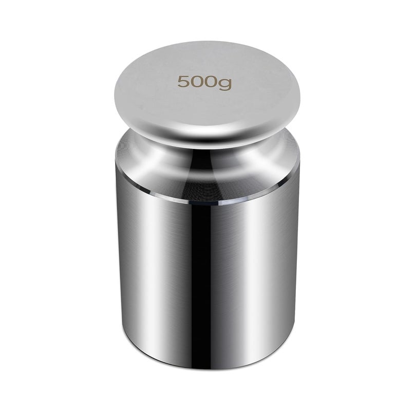 HFS (R) Calibration Weight 500 Gram M2 Class Chrome Scale Balance Calibration Weight for Digital Scale, Pocket Scale 500g - Image 1