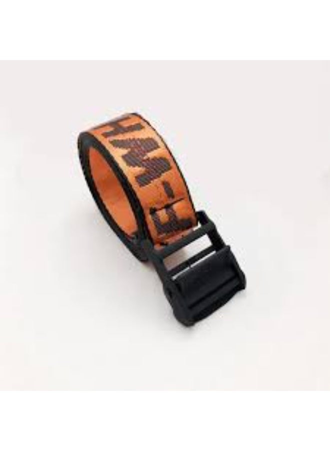 OFF-WHITE Unisex Canvas Belt – Wide Strap with Strong Metal Buckle – Fully Adjustable Design - Image 1