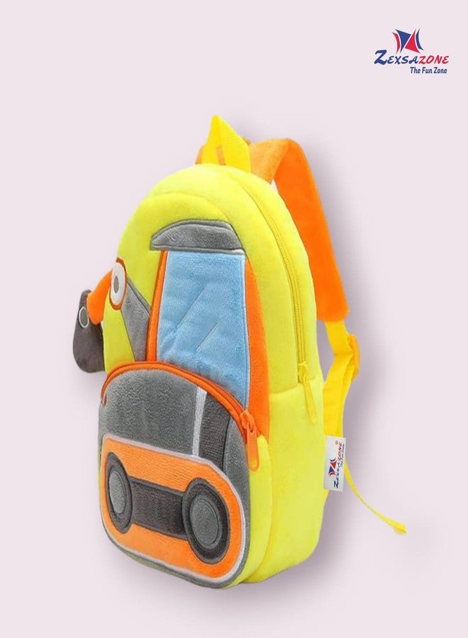 ZEXSAZONE Kids Velvet School Bag | Soft Plush Backpack for Baby Boys & Girls | Toddler & Preschool Picnic Bag (2-5 Years) - Image 3