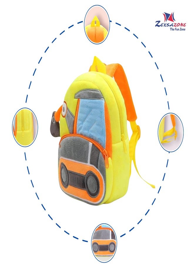 ZEXSAZONE Kids Velvet School Bag | Soft Plush Backpack for Baby Boys & Girls | Toddler & Preschool Picnic Bag (2-5 Years) - Image 4