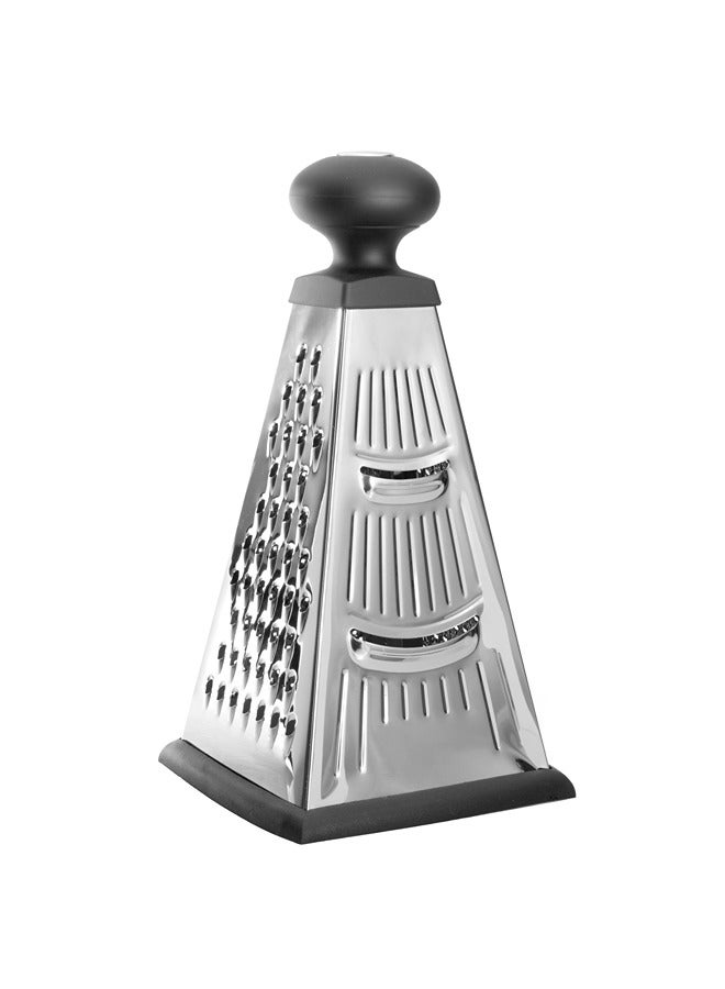 Berghoff BergHOFF- 4-side pyramid grater- High-quality 18/10 stainless steel- easy clean-up- non-slip rubber bottom- Product of Belgium 