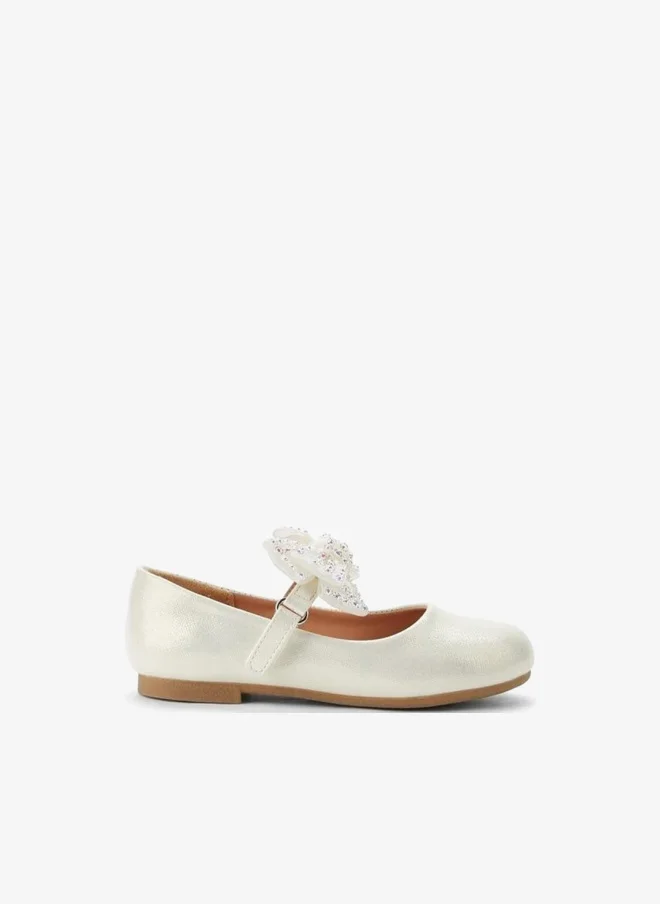 JUNIORS Girls Hook And Loop Ballerina Shoes