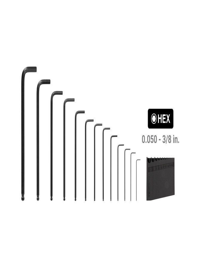 TEKTON Ball End Hex L-Key Set with Holder, 13-Piece (0.050-3/8 in.) | KLX91102 - Image 2