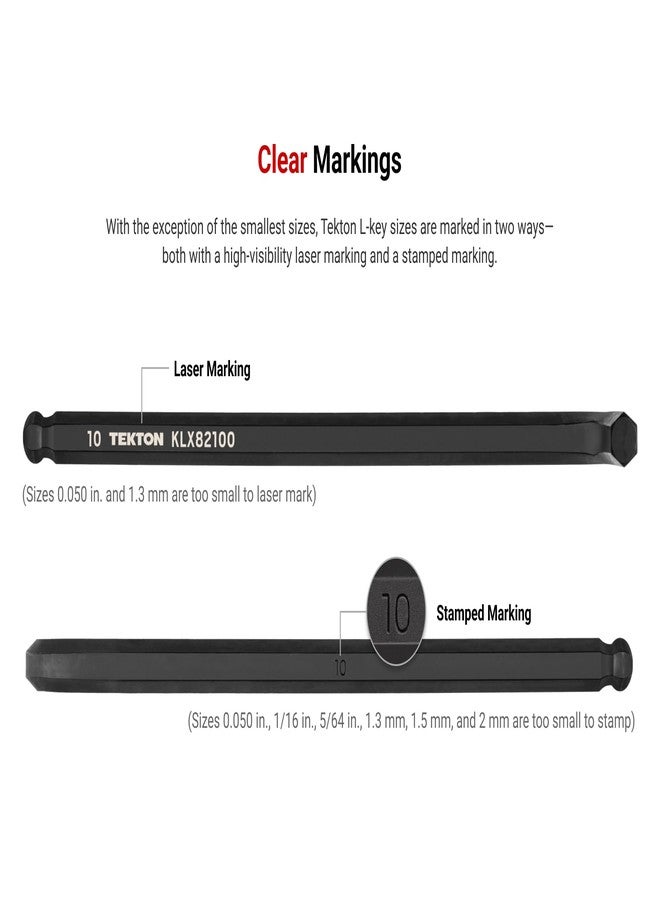TEKTON Ball End Hex L-Key Set with Holder, 13-Piece (0.050-3/8 in.) | KLX91102 - Image 5