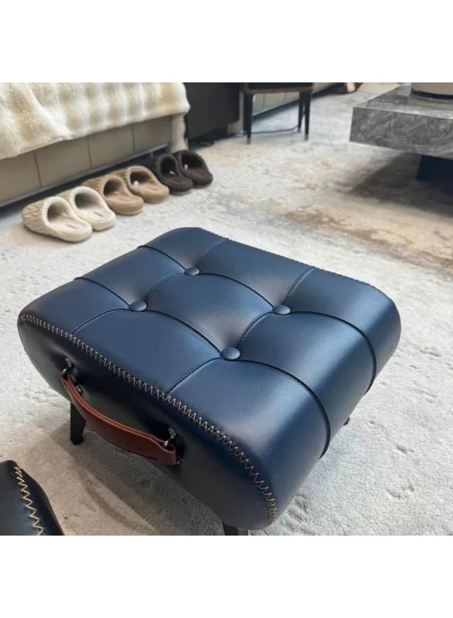 HXDream مسند قدم أوتومان مع أرجل معدنية، مسند قدم من جلد صناعي، مسند أحذية، مقعد أحذية، مسند قدم أنيق ووظيفي لمزيد من المقاعد في غرفة المعيشة، المدخل، المكتب - Image 2