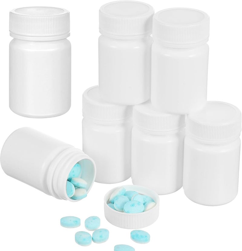 SHOWERORO 20pcs 50ml Thickened Moistureproof Pill Bottles with Caps, Small Portable Pill Holders for Travel and Medication Storage - Image 1