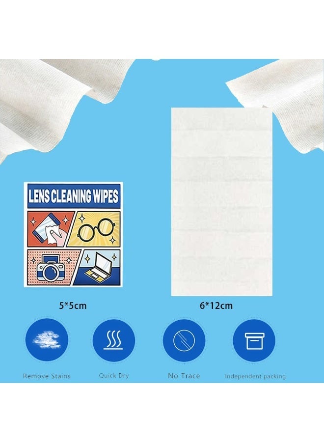 Melly's 100 Pcs Lens Cleaning Wipes | Disposable Glasses Cleaner Tissue for Eyeglasses, Sunglasses, Camera Lens, Mobile Phone Screen, Laptop & Computer Monitor | Streak-Free Cleaning Tissue,Lens Wipes Individually Wrapped, Individually Wrapped Disposable in Bags(100 PCS) - Image 2