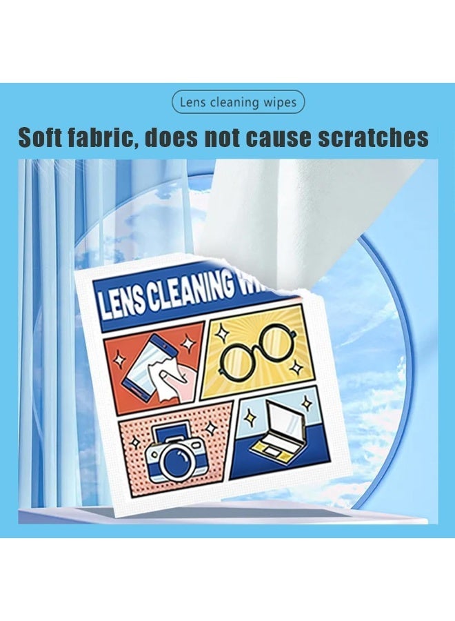 Melly's 100 Pcs Lens Cleaning Wipes | Disposable Glasses Cleaner Tissue for Eyeglasses, Sunglasses, Camera Lens, Mobile Phone Screen, Laptop & Computer Monitor | Streak-Free Cleaning Tissue,Lens Wipes Individually Wrapped, Individually Wrapped Disposable in Bags(100 PCS) - Image 5