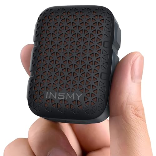 INSMY Wearable Bluetooth Speakers,IP67 Waterproof,Clip-On Portable Small Personal Speaker/Clean Sound/Stereo Pair/Wireless/ENC Built-in Mic/Lightweight for Golf Work Pool Gift (Non-Magnetic) (Black) - Image 1