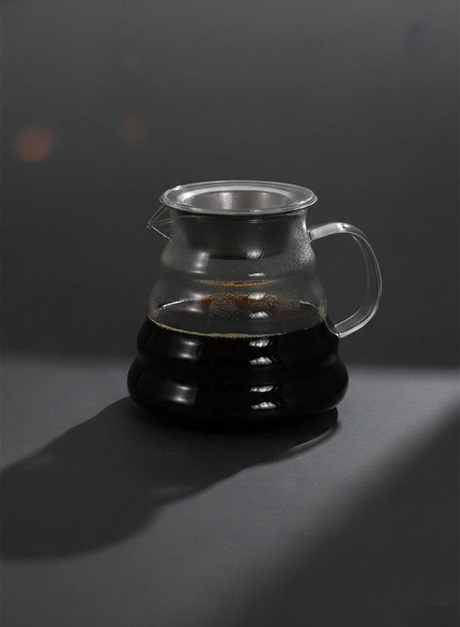 noon east Coffee Server – Heat-Resistant Glass Carafe for Fresh Brewed Coffee - White 600ml - Image 1