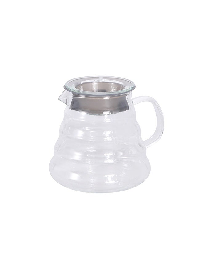 noon east Coffee Server – Heat-Resistant Glass Carafe for Fresh Brewed Coffee - White 600ml - Image 3