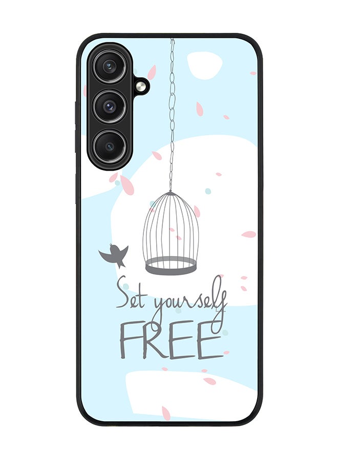 Stylizedd Rugged Black Edge case for Samsung Galaxy S23 FE, Custom Slim fit Flexible Anti Drop Thin Phone Case Cover - Set Yourself Free - Image 1