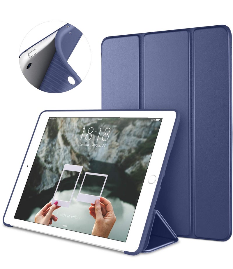 DTTO Mini Case for iPad mini 3/2/1, (Not Compatible with Mini 5th Generation) Ultra Slim Lightweight Smart Case Trifold Cover Stand with Flexible Soft TPU Back [Auto Sleep/Wake],Navy Blue - Image 1