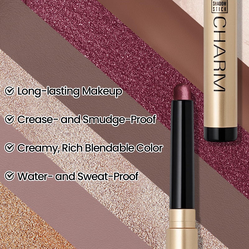 Erinde Waterproof Shimmer Eyeshadow Stick, Plum Brown Mauve Cream Eye Shadow Stick, Long-Lasting Crease-Proof Cream to Powder Buildable & Blendable Eye Shadow Pencils Crayon, Vegan & Cruelty-Free, B06 - Image 4