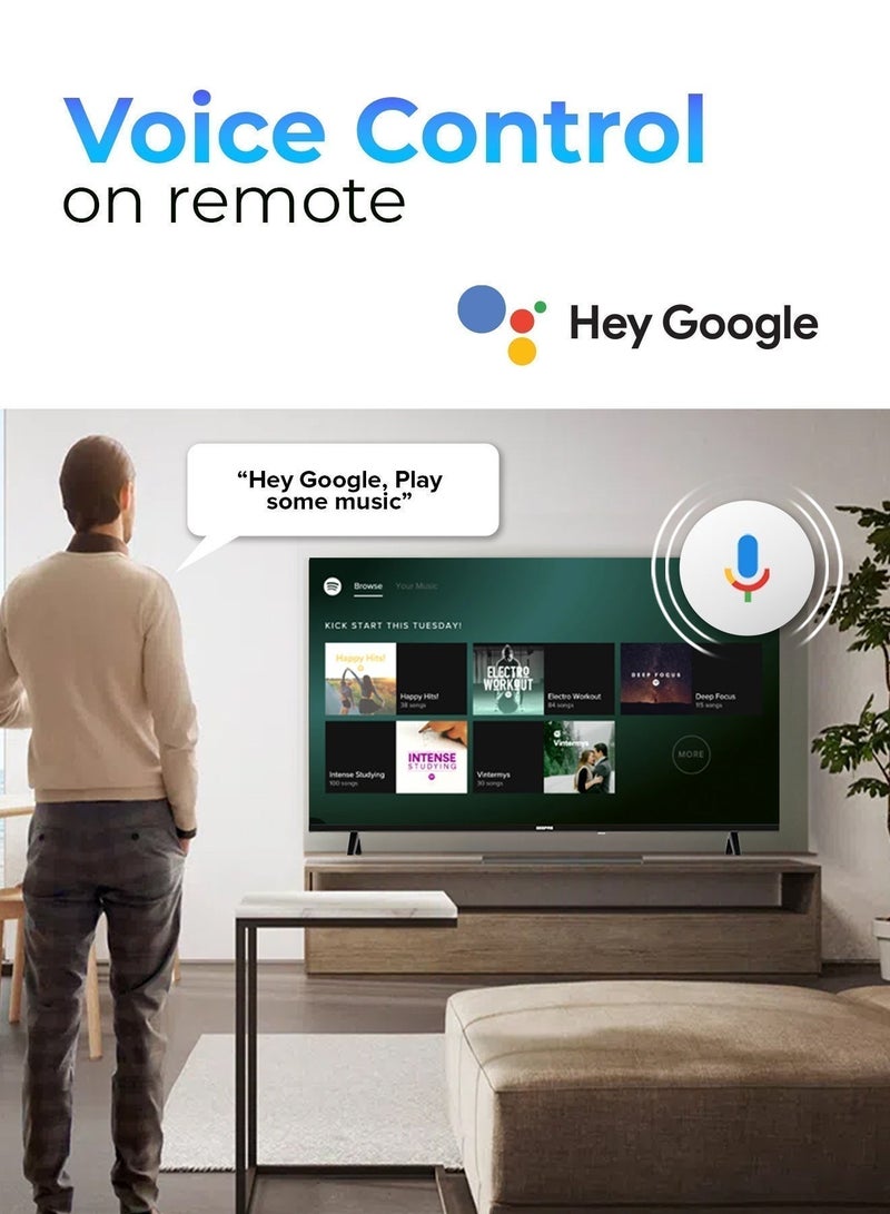 GEEPAS 55" 4K Ultra HD QLED Google TV | Sharp Picture with Sleek Design, with Built-in Apps | Dolby Audio, HDMI & USB Connectivity | Voice Remote with Google Cast | GLED5505GTQLD - Image 5
