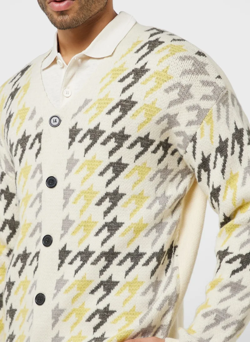 Seventy Five Dogtooth Cardigan