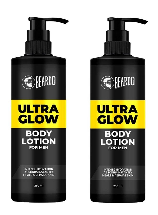 BEARDO Beardo Ultraglow Body Lotion for Men's Skin | Intense Hydration for Winter | Ultra-light Weight & Instant Absorption| Heals & Repairs Skin | 250ml x 2 - Image 1