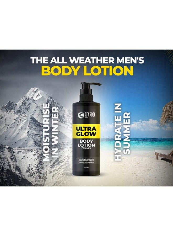 BEARDO Beardo Ultraglow Body Lotion for Men's Skin | Intense Hydration for Winter | Ultra-light Weight & Instant Absorption| Heals & Repairs Skin | 250ml x 2 - Image 5