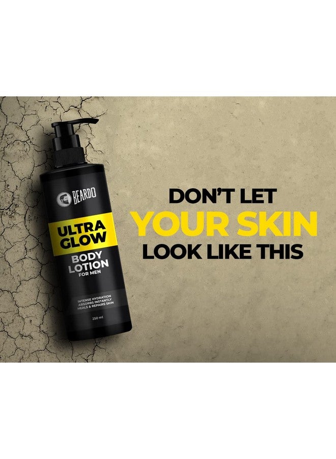 BEARDO Beardo Ultraglow Body Lotion for Men's Skin | Intense Hydration for Winter | Ultra-light Weight & Instant Absorption| Heals & Repairs Skin | 250ml x 2 - Image 3