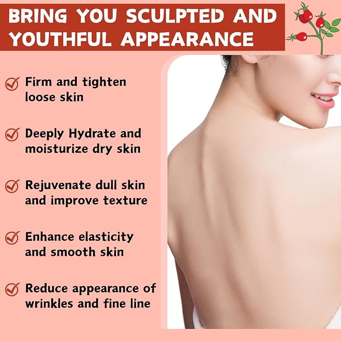 YOOJ Luxury Firming Body Oil, Skin Tightening Oil for Loose Skin, 100% Plant Based Glow Remedy Oil with Sweet Almond Rose Hip, Deep Hydrating Anti Wrinkle Body Oil, Reduces Fine Line & Wrinkles - Image 3