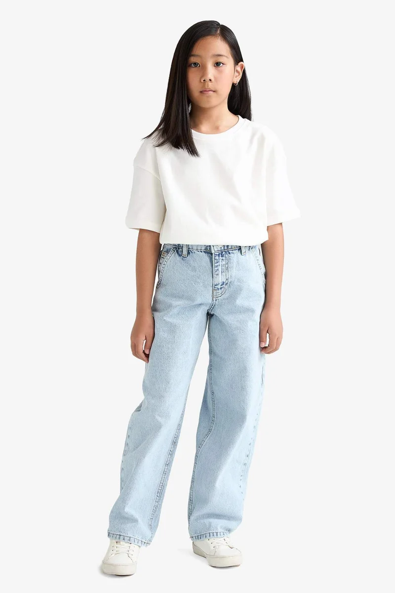 ديفاكتو Girl Baggy Fit Wide Leg Jeans