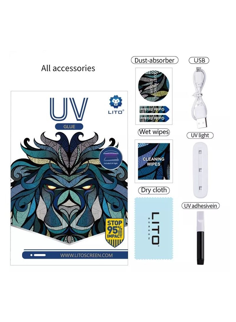Lito Lito Uv Nano Liquid Full Glue Tempered Glass Screen Protector for Samsung Galaxy S22 Ultra 5G  - Image 2