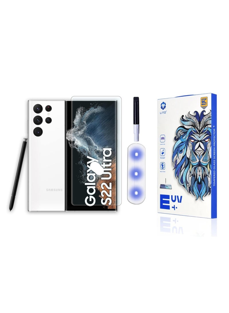 Lito Lito Uv Nano Liquid Full Glue Tempered Glass Screen Protector for Samsung Galaxy S22 Ultra 5G  - Image 1