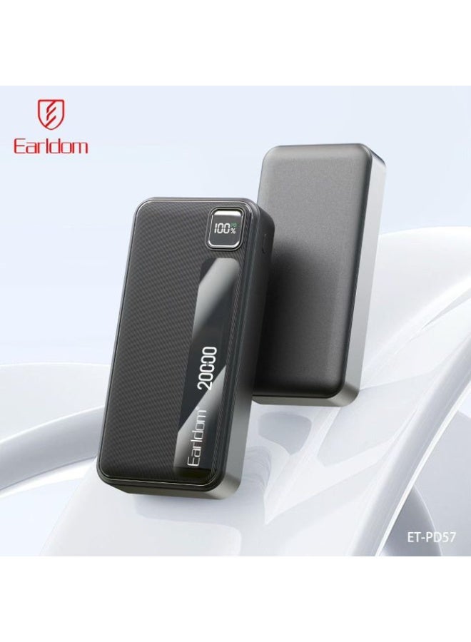 Earldom PD57 Power Bank Adapter with Digital LCD Display – Dual-Port Fast Charging - Image 2