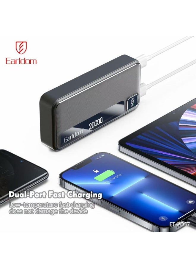 Earldom PD57 Power Bank Adapter with Digital LCD Display – Dual-Port Fast Charging - Image 5
