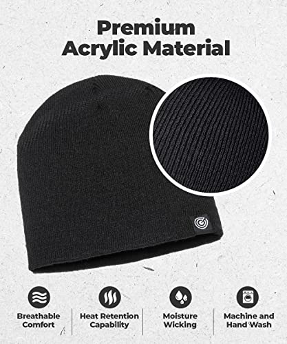 Revony Original Beanie Cap - Soft Knit Beanie Hat - Warm and Durable (Black) - Image 2