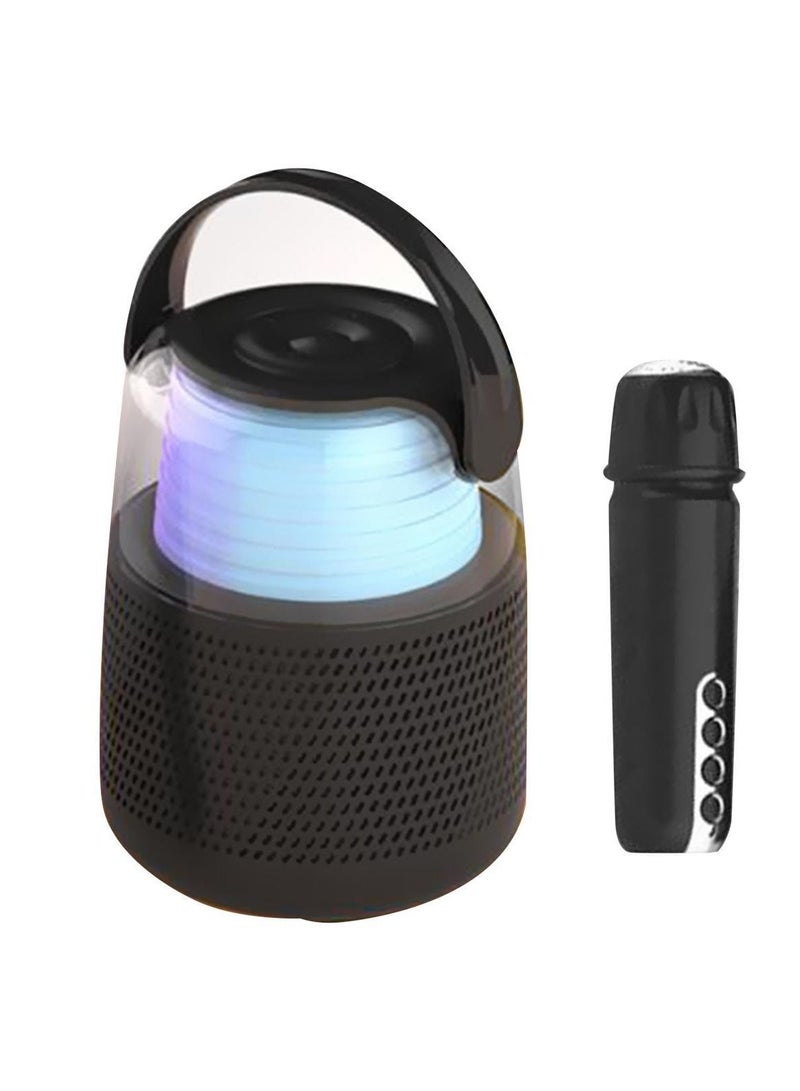 ريبنيو آلة كاريوكي محمولة للبالغين والأطفال مكبر صوت بلوتوث قوي بقوة 16 واط مع ميكروفون لاسلكي ، 11 مصباحًا ملونًا RGB وتأثيرات تغيير الصوت مثالية للحفلات والتخييم والهدايا - Image 1