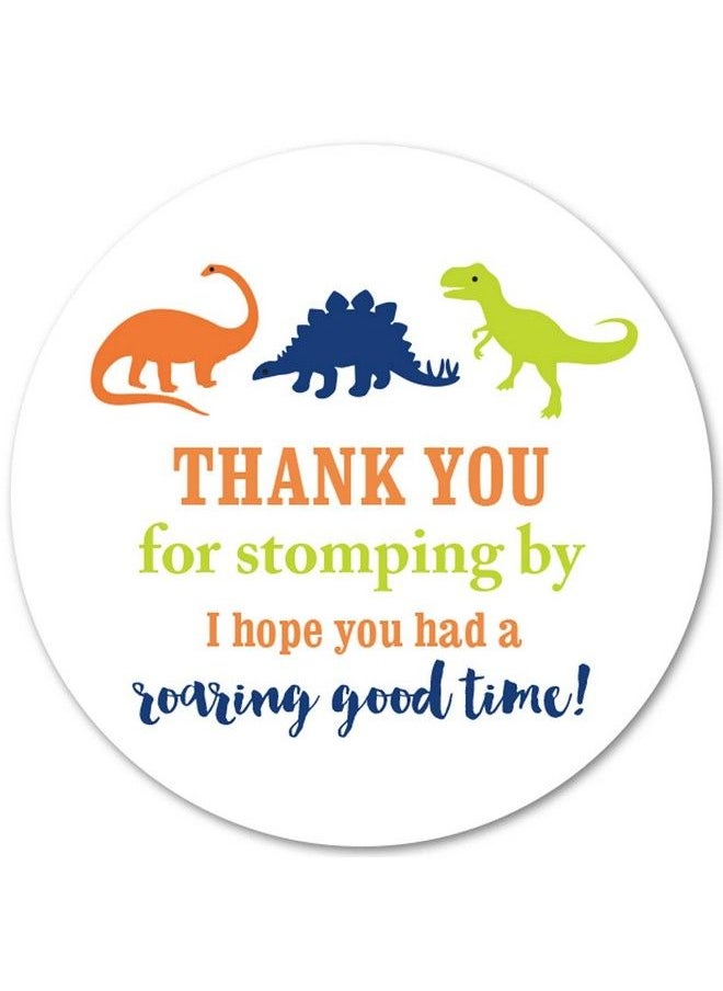 InvitationHouse - 40 Cnt Dinosaur Thank You Labels Birthday Favor Stickers - Image 1