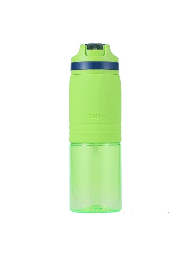 IGLOO 700ml Flip-Cap Straw Water Bottle (USA) - Drop-Proof, Leak-Proof, Portable Water Cup