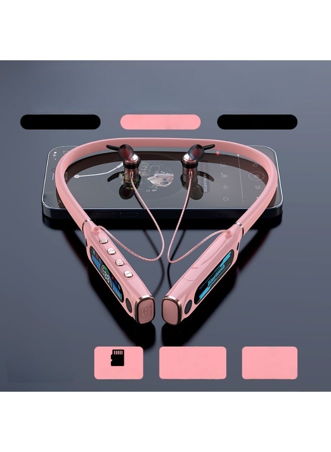 EBMINI New Digital Noise Cancelling Neck Hanging Wireless Bluetooth Earphones