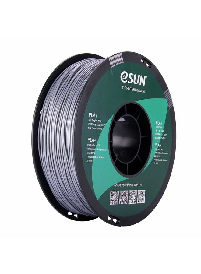 eSUN PLA PRO (PLA+) 3D Printer Filament, Dimensional Accuracy +/- 0.03mm, 1kg Spool, 1.75mm, Silver, (Pantone 423C) - Image 1