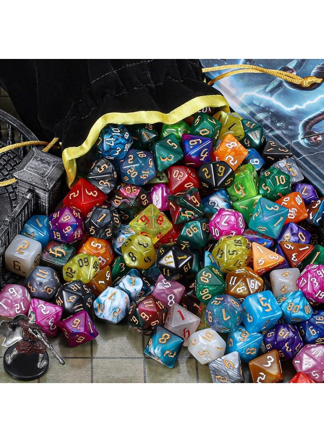 CiaraQ DND Dice Set - 26 x 7 (182pcs) Polyhedral Dice for Dungeons and Dragons D&D RPG MTG Role Playing Table Games, with a Large Flannel Bag - Image 5