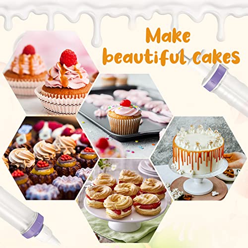 Dualshine Dessert Decorating Syringe Set, Icing Dispenser Cupcake Filling Injector, 7 Icing Nozzles, 3 Cream Scrapers Frosting Making Dessert Cream Piping Syringe Nozzles Kits for Cake Cookies Decoration - Image 4
