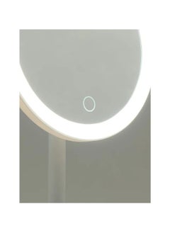 Huitich Round Adjustable LED Makeup Mirror with Storage Tray White, Touch Control, Vanity Mirror  - Image 2