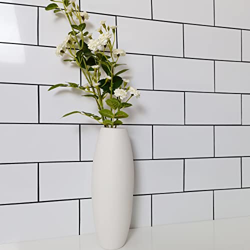 AULIGET 100-Piece Polished White Thick PVC Peel and Stick Backsplash, 3" x 6" Waterproof Subway Tile Peel and Stick Wall Tiles for Kitchen & Bathroom - Image 3