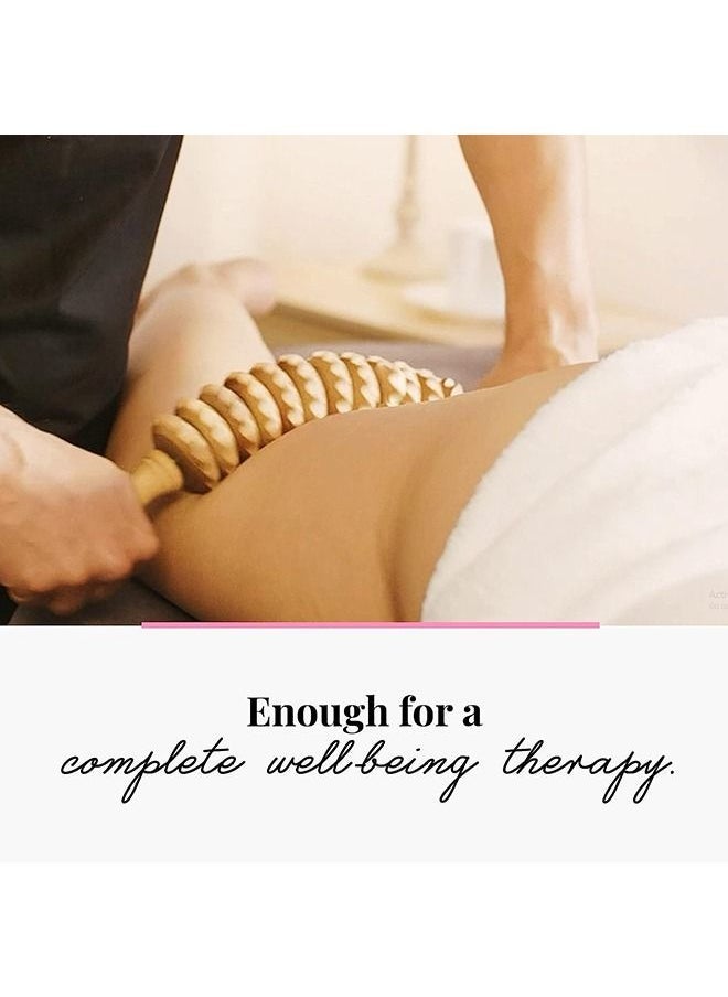 Loquat Curved Wooden Massage Roller for Waist and Thigh, Multi-functional Body Roller for Cellulite Reduction and Muscle Tension, Natural Massager for Women and Men - Image 4