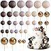 ASTARON 32 Pcs Ball Cake Topper Decorations Mini Balloons Cake Topper Sticks Foam Balls Cake Picks Cake Topper Balls Cake Decorations for Wedding Party Birthday Cake Decorating Brown Gold - Image 2