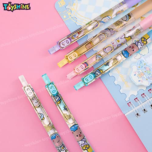 Toyshine Pack of 6 Space Teddy Gel Pens | Cute Fancy Fine Point Pen for Office Stationary School Supplies Birthday Party Favor Return Gift - Gift Packing - Image 4