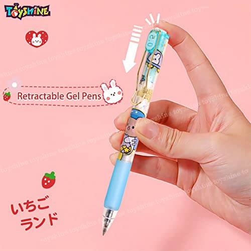 Toyshine Pack of 6 Space Teddy Gel Pens | Cute Fancy Fine Point Pen for Office Stationary School Supplies Birthday Party Favor Return Gift - Gift Packing - Image 2